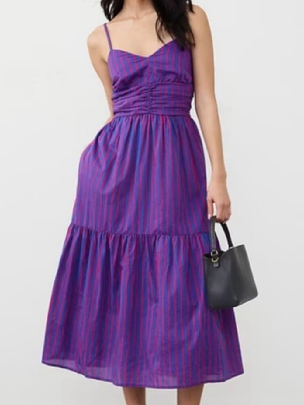 Banana Republic Factory NWT Purple And Pink Midi Dress Size Small.